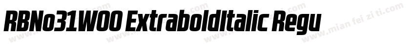 RBNo31W00 ExtraboldItalic Regular字体转换